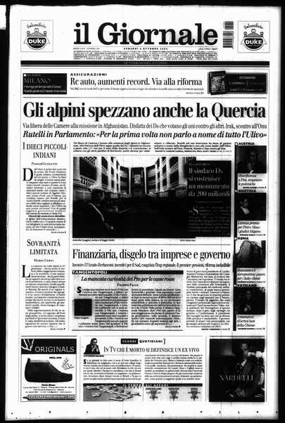 Il giornale : quotidiano del mattino